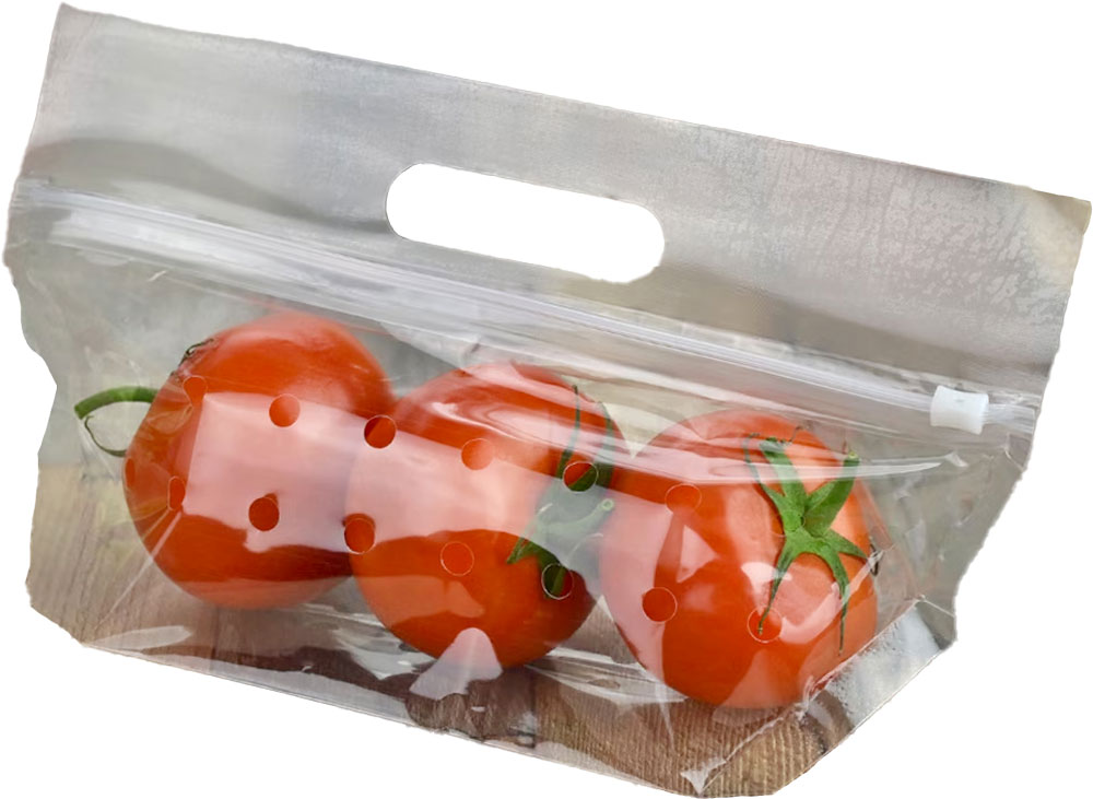 10.75 x 6 x 4 Slide Seal Vented Produce Pouch 1 lb.