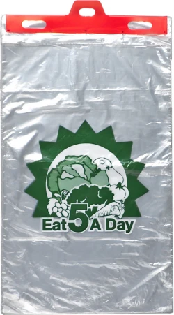 11" x 17" + 2" Produce Bags with "Eat 5 A Day" Print