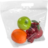 11 x 9.875 + 4 Vented Poly Produce Bag with Fruit in Bag