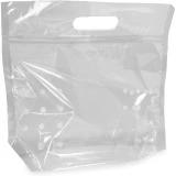 Empty 11 x 9.875 + 4 Vented Poly Produce Bag Standing Up