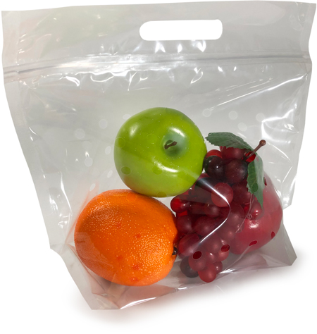 11 x 10 + 4 Vented Produce Bags 2.5 Mil