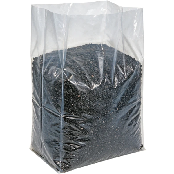 18 x 14 x 36 Gusseted Poly Bags 4 Mil 18 x 14 x 36 4 Mil Gusseted Poly Bags with Rubber Crumb Synthetic Turf Infill Material.