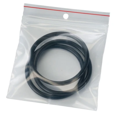 MiniGrip Bag with hang hole and Black Rubber Grommets