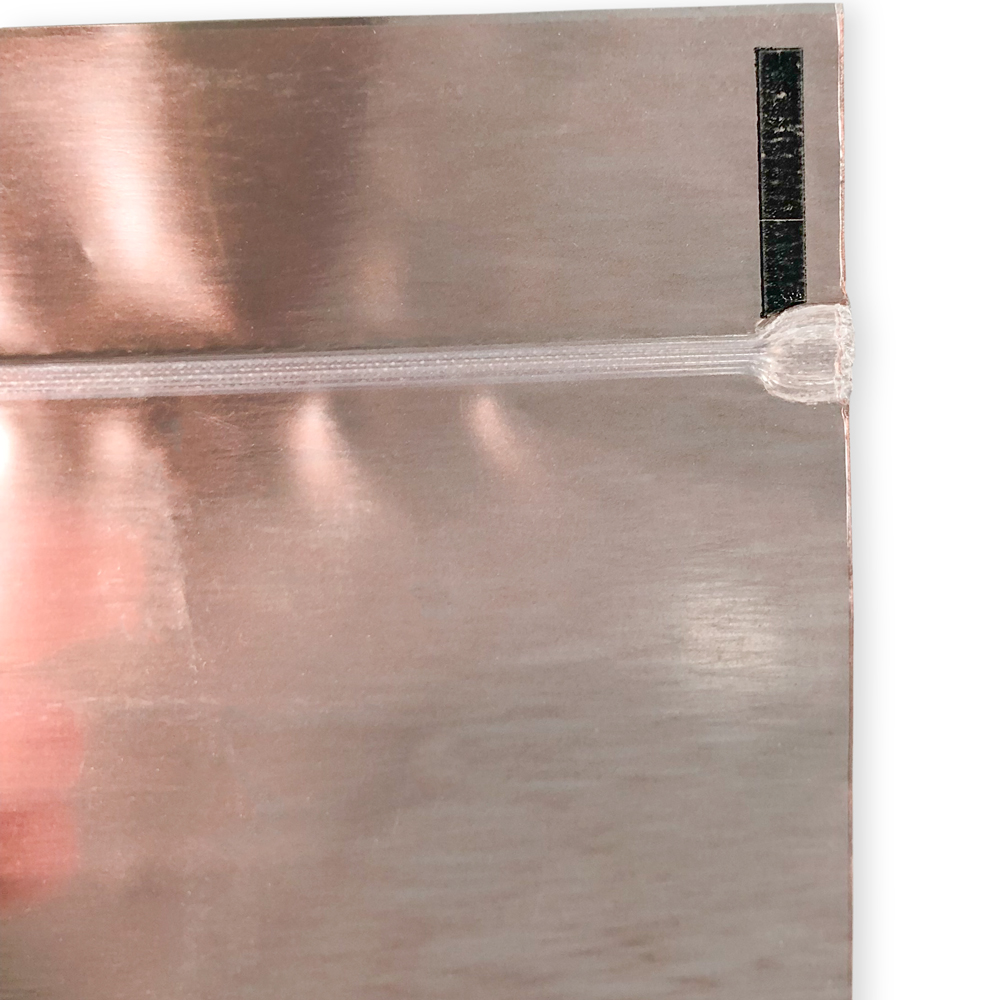 Close up of 4 x 4 Anti Tarnish Zip Lock Jewelry Bags Anti-Tarnish Jewelry Bag Zipper