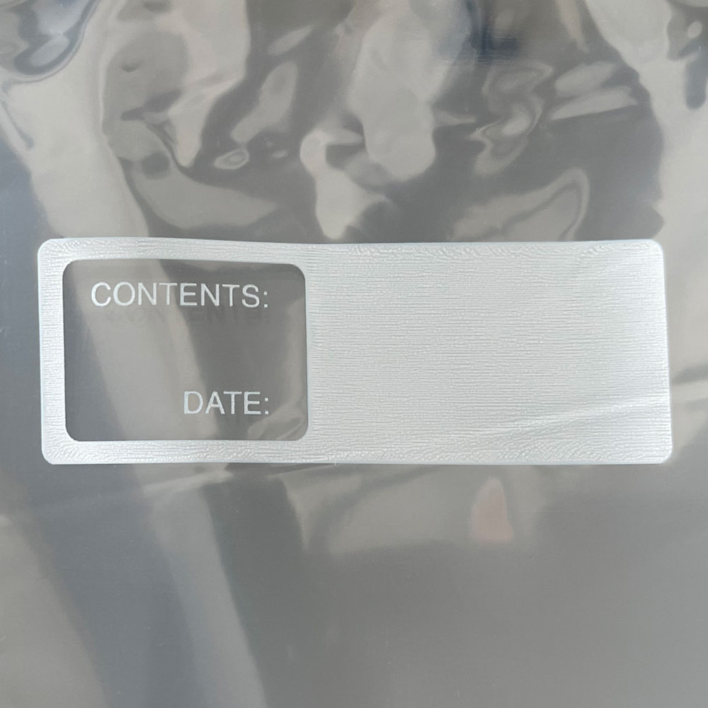 1 Gallon Reclosable Poly Food Storage Bags with Write On White Block