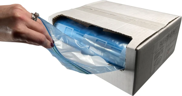 1 Gallon Reclosable Poly Food Storage Bags in Self Dispensing Case 1 Gallon Reclosable Poly Food Storage Bags in Self Dispensing Case