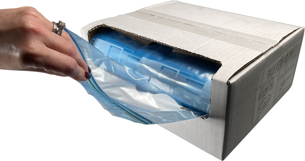 1 Gallon Reclosable Poly Food Storage Bags in Self Dispensing Case