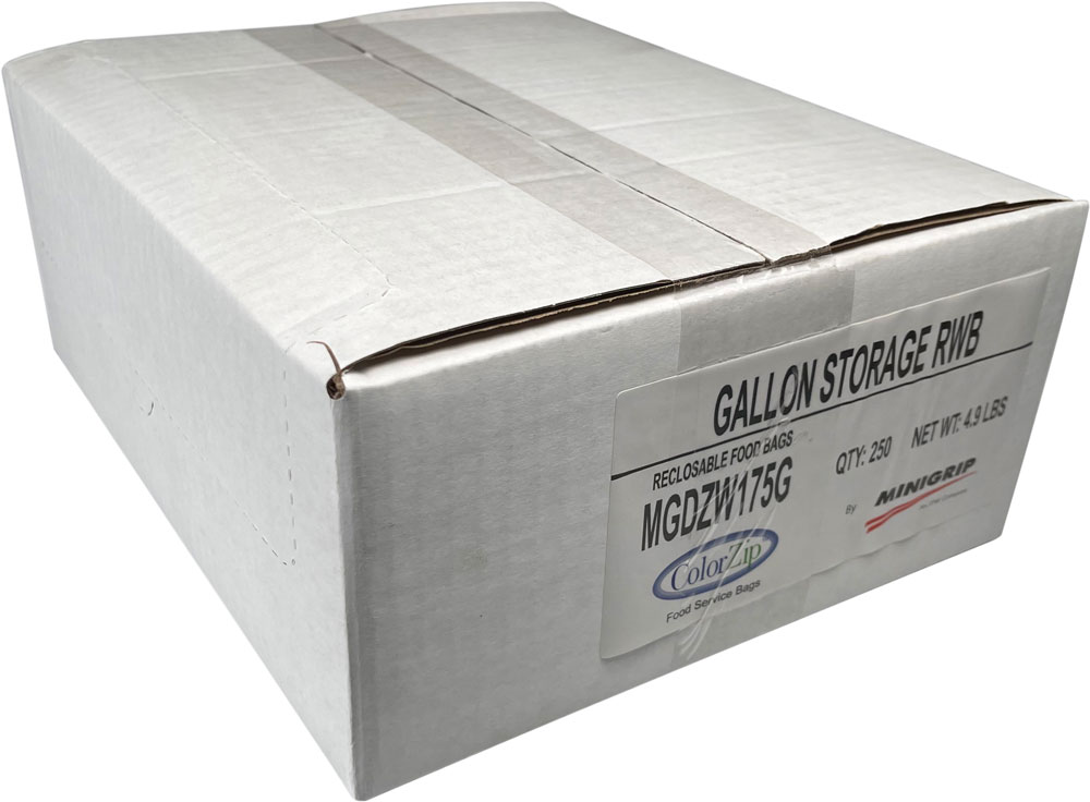 1 Gallon Reclosable Poly Food Storage Bags in Sealed Case