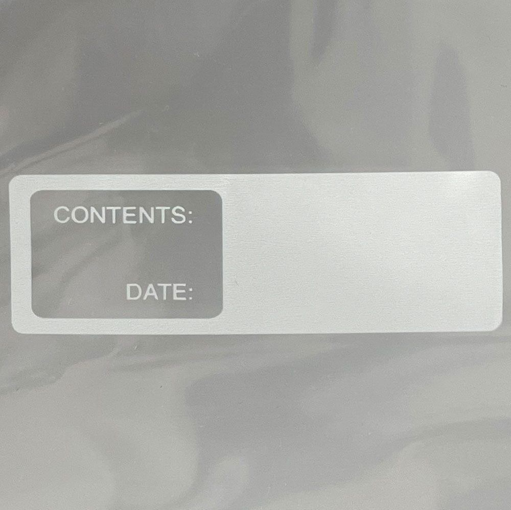 1 Quart Reclosable Poly Food Storage Bags with Write-On-White Block Label