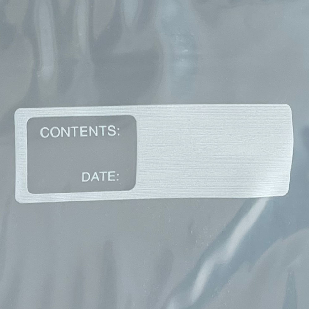 1 Quart Reclosable Poly Food Storage Freezer Bags with Write on White Label