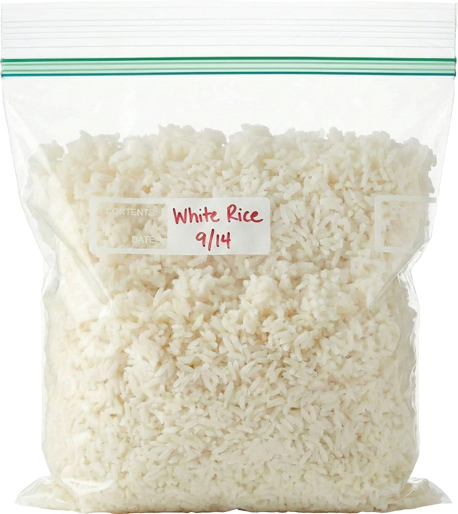 Double Zip Closure Quart Food Storage Bag with Write-On Label by MiniGrip ColorZip