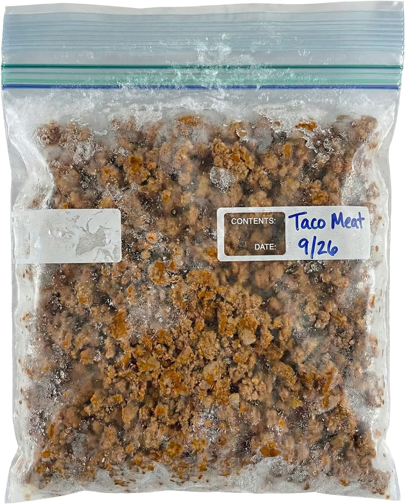 Double Zip Closure Quart Freezer Bag with Write-On Label by MiniGrip ColorZip