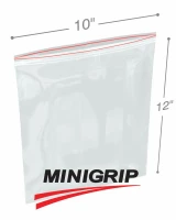 10x12 2Mil Minigrip Reclosable Plastic Bags