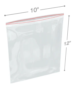 10" x 12" 6 Mil Double Zip Minigrip Resealable Poly Bags