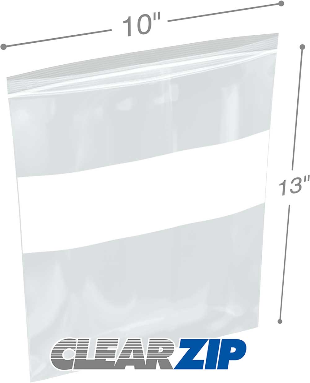 10 x 13 4 mil ClearZip Whiteblock