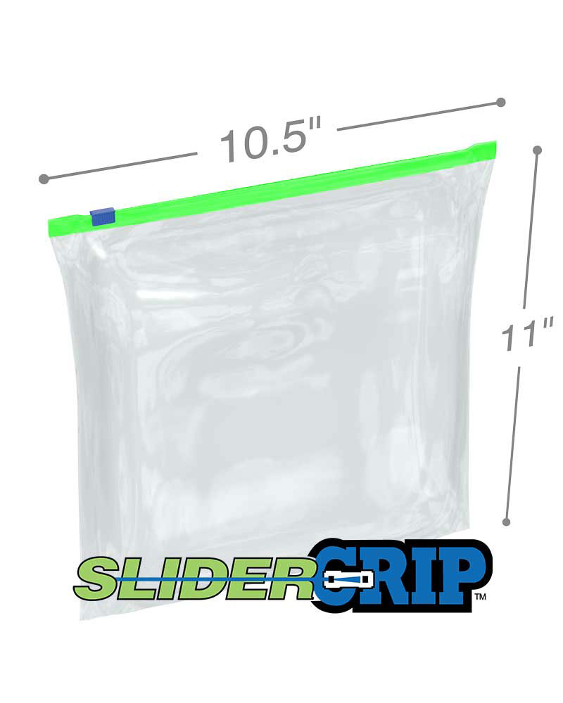 Slider Bags, 1 gal, 2.5 mil, 10.56 x 11, Clear, 25/Box