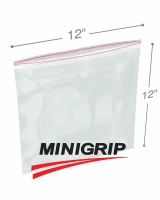 12x12 2Mil Minigrip Reclosable Plastic Bags