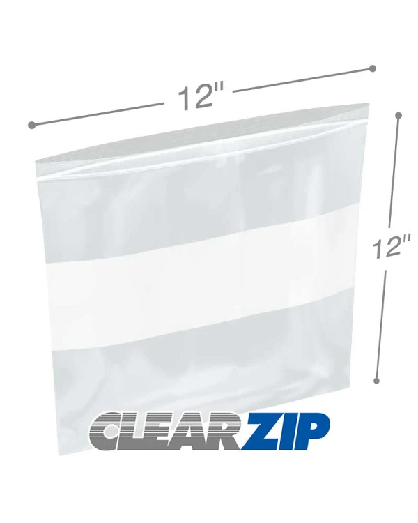 12" x 12" White Block 2 Mil Clearzip 12" x 12" White Block 2 Mil Clearzip