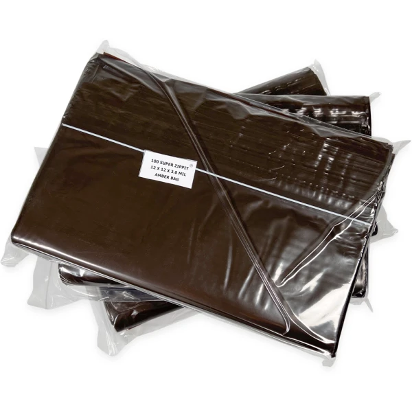 12 x 12 3 Mil Minigrip Reclosable Amber UV Protective Bags Innerpacks Innerpacks of 12 x 12 3 Mil Minigrip Reclosable Amber UV Protective Bags