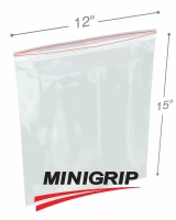 12x15 2Mil Minigrip Reclosable Plastic Bags