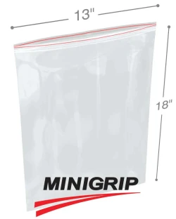 13" x 18" 4 Mil Double Zip Reclosable Poly Bag