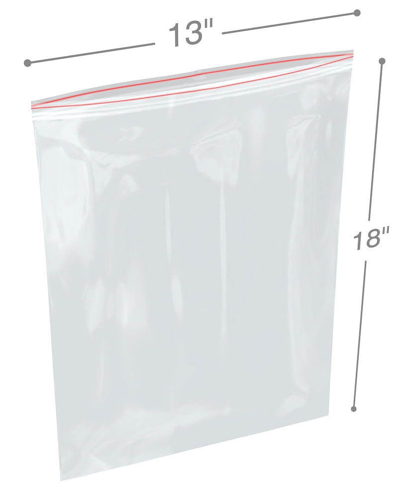 13 x 18 6 Mil Double Zip Minigrip Reclosable Plastic Bags