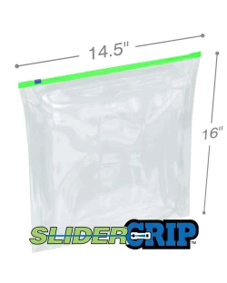 14.5" x 16" 2.7Mil SliderGrip Zipper Bags
