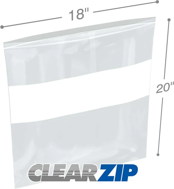 18 x 20 2 mil ClearZip Whiteblock