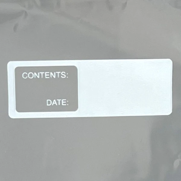 2 Gallon Reclosable Poly Food Storage Freezer Bags Write On White Label