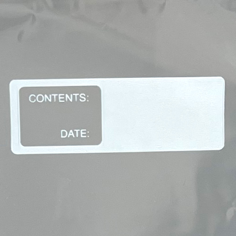 2 Gallon Reclosable Poly Food Storage Freezer Bags Write On White Label