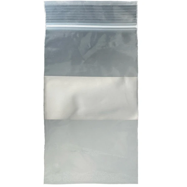 2 Mil 3 x 5 White Block Clearzip Lock Top Bags 3 x 5 Clearzip Locking Top Bags with White Block 2 Mil