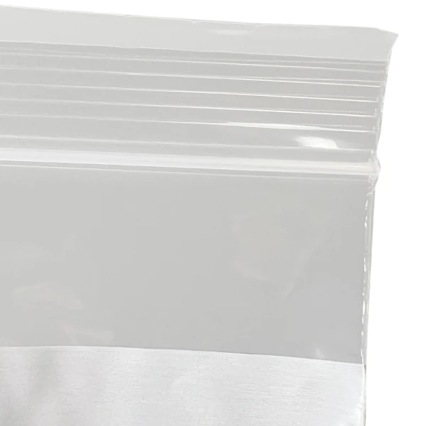 2 Mil 3 x 5 White Block Clearzip Lock Top Bags Zip Lock 3 x 5 Clearzip Locking Top Bags with White Block 2 Mil Zip Lock