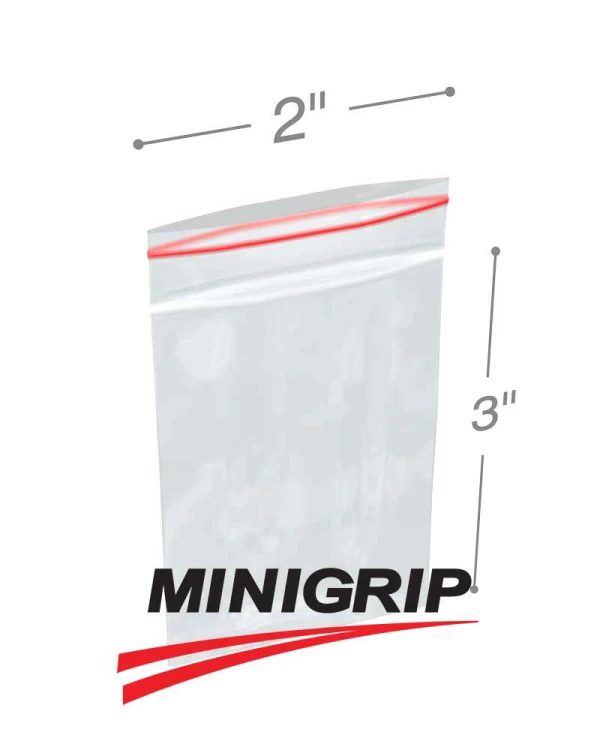 2x3 2 Mil Minigrip Resealable Poly Bags 2 x 3 2 Mil Resealable Poly Bags