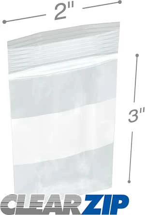 2 x 3 2 mil ClearZip Whiteblock