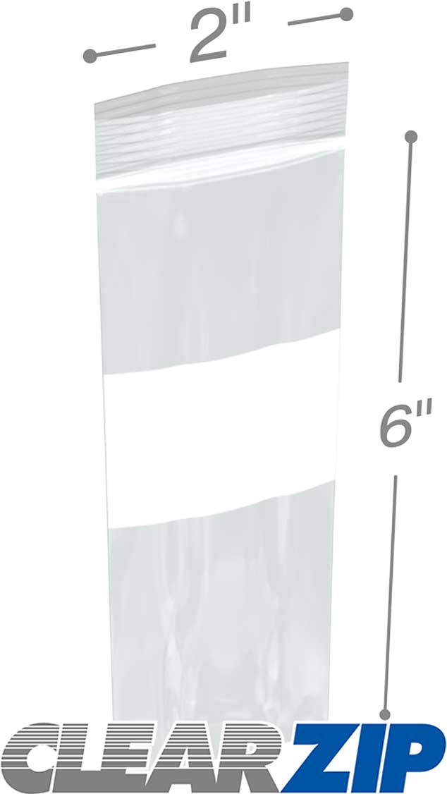 2 x 6 4 mil ClearZip Whiteblock