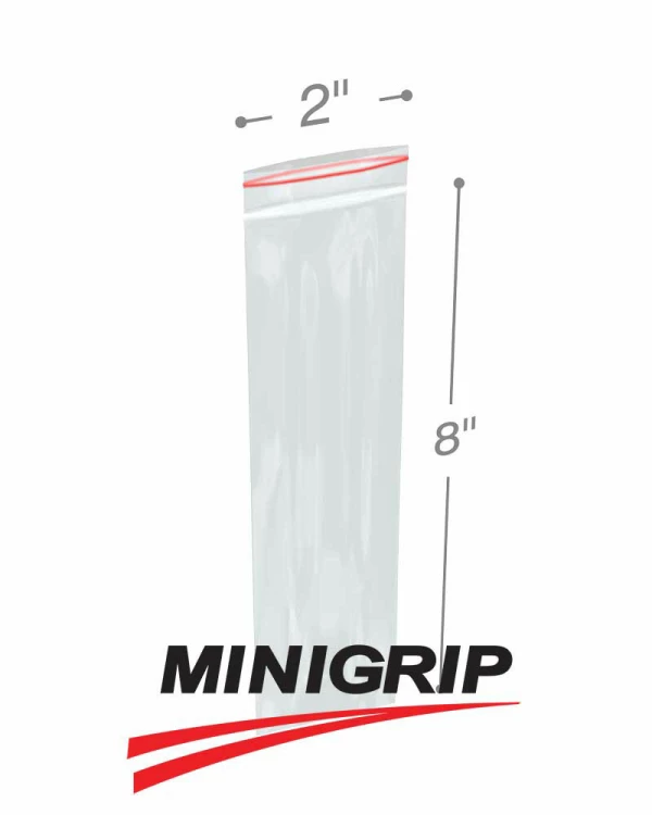 2x5 2Mil Minigrip Reclosable Plastic Bags