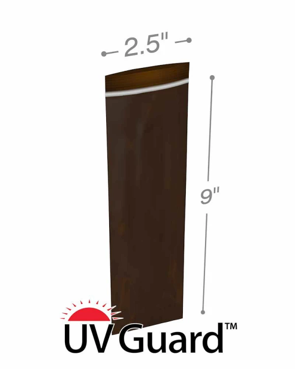 2.5x9 3Mil MiniGrip Reclosable Amber UV Protective Bags