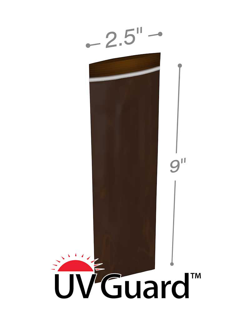 2.5x9 3Mil MiniGrip Reclosable Amber UV Protective Bags
