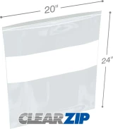 20 x 24 4 mil ClearZip Whiteblock