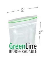 2 x 2 Biodegradable Reclosable Zipper Bags