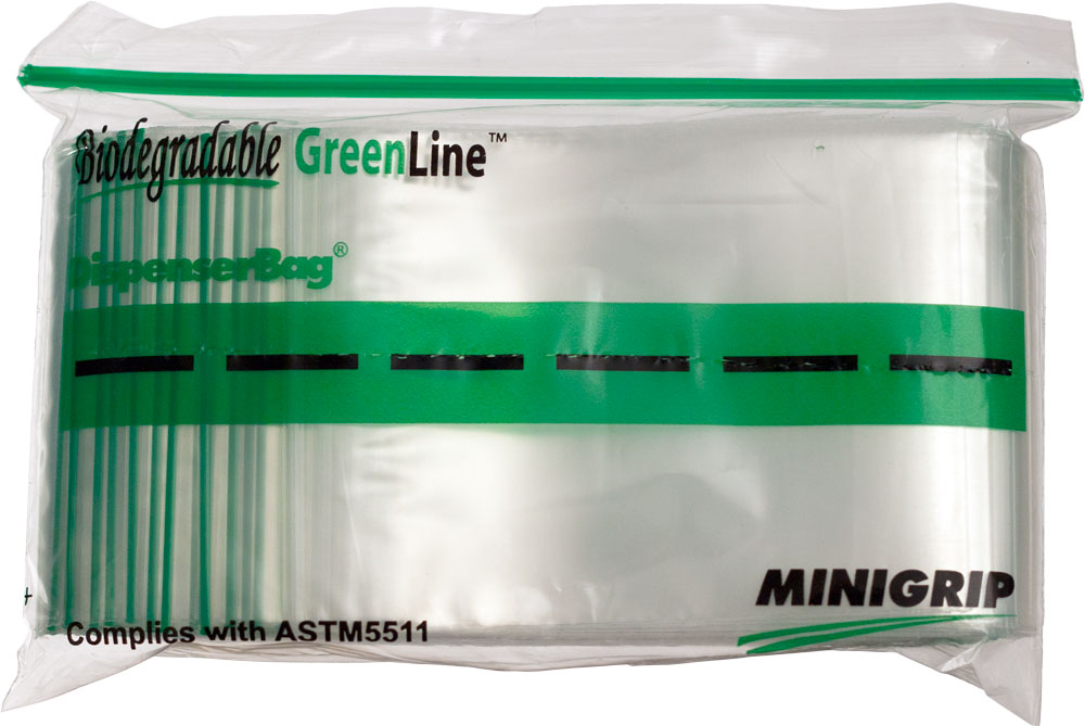 3 x 4 .002 Minigrip Biodegradable Reclosable Dispenser Pack