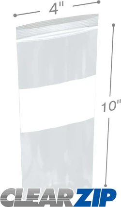 4 x 10 2 mil ClearZip White-Block