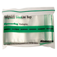 Green Line Bioderadable 4 x 6 Reclosable Zipper Bag Dispenser Pack