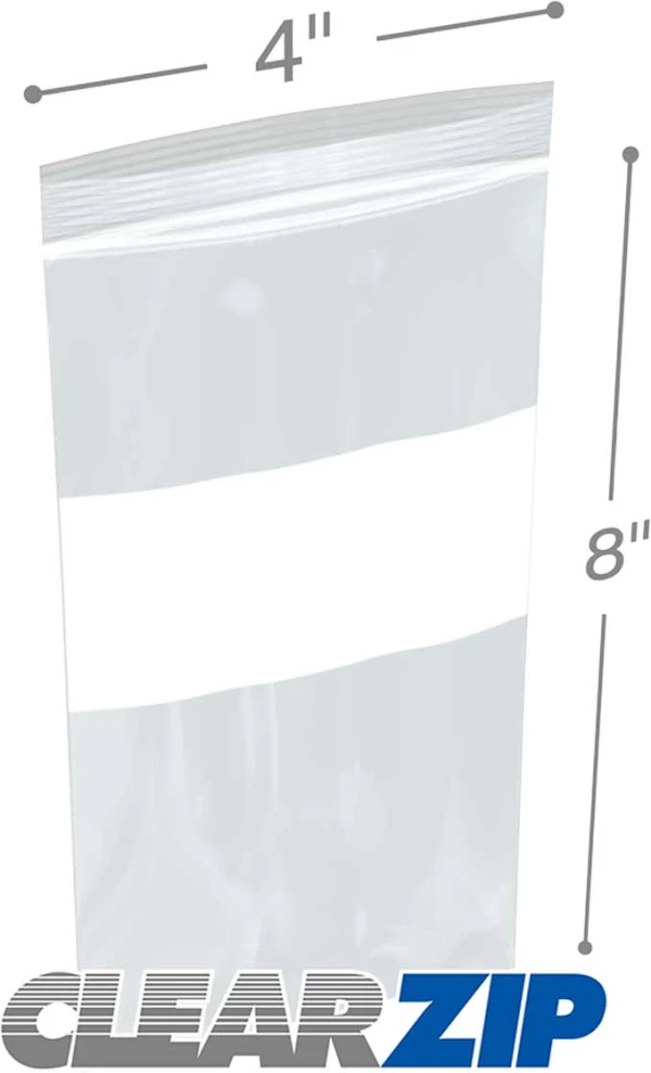 4 x 8 4 mil ClearZip Whiteblock