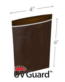 4" x 6" 3 Mil Minigrip Reclosable Amber UV Protective Bags