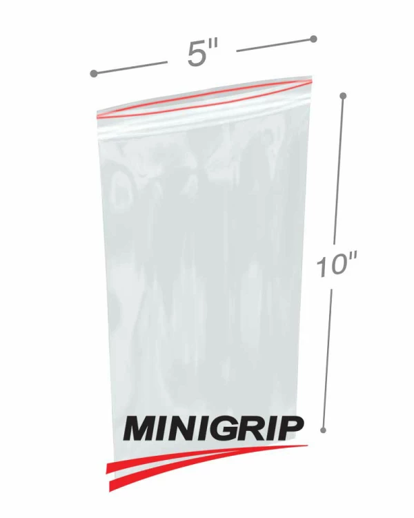 5x10 2Mil Minigrip Reclosable Plastic Bags