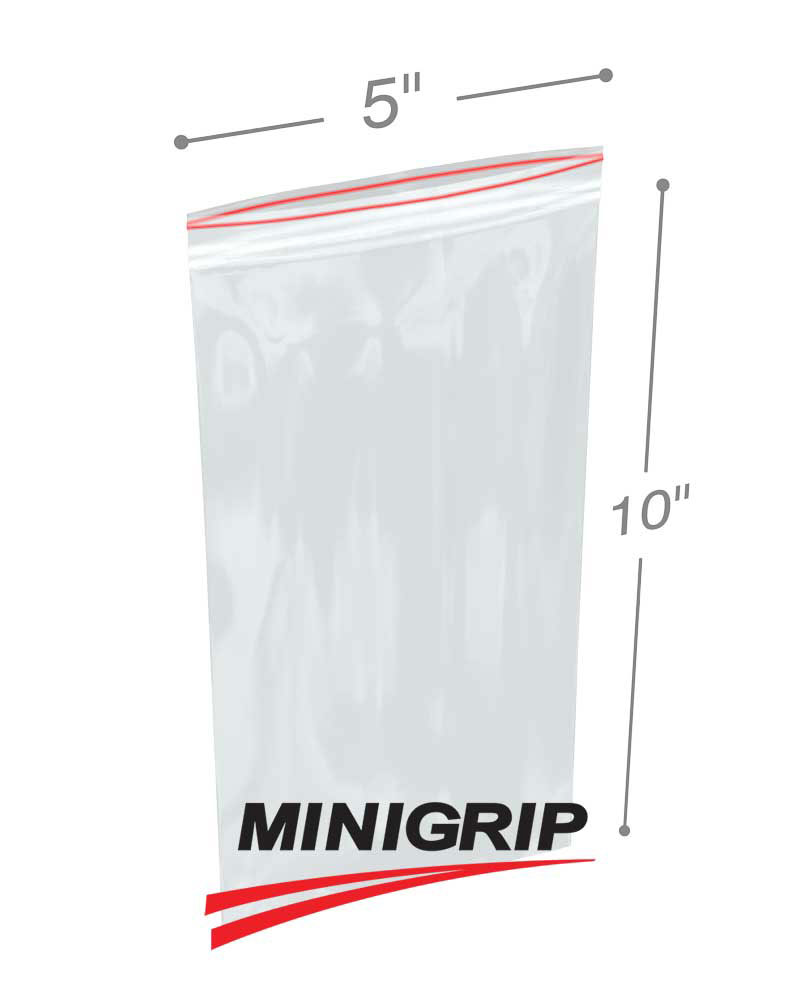5x10 2Mil Minigrip Reclosable Plastic Bags