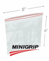 5x5 2Mil Minigrip Reclosable Plastic Bags