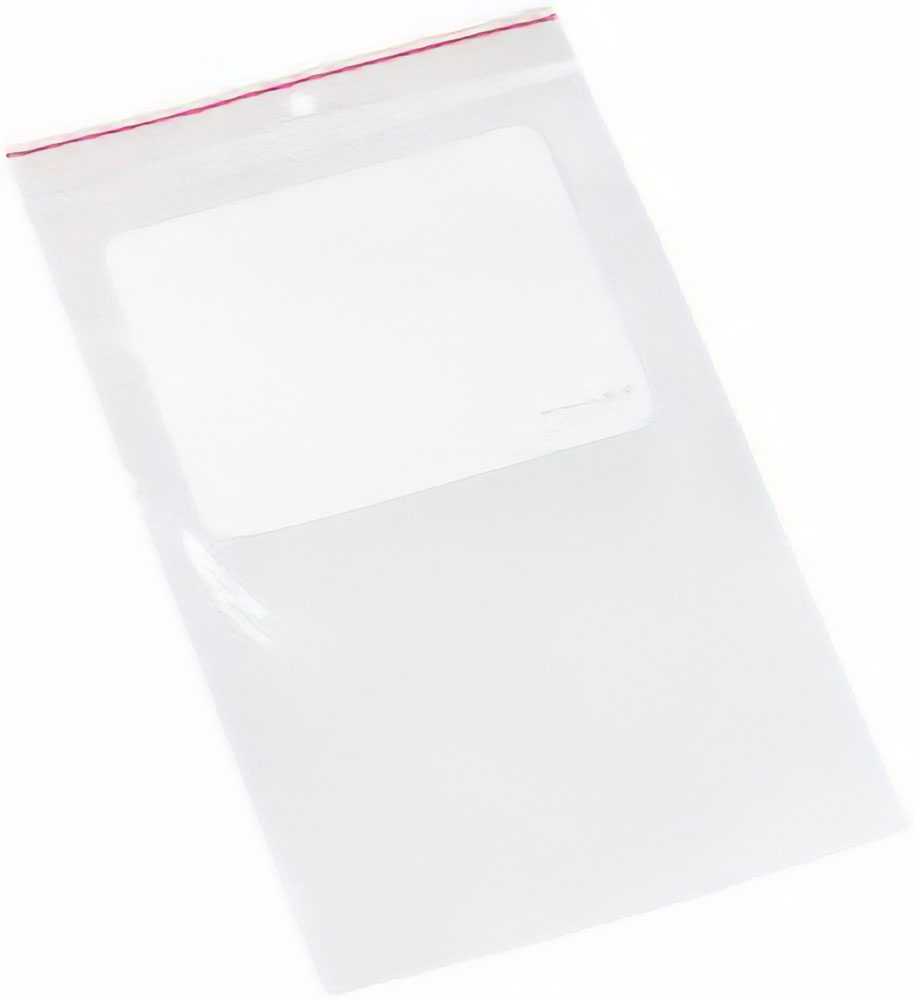 5x8 4-Mil Whiteblock Reclosable Plastic Bags with Hanghole