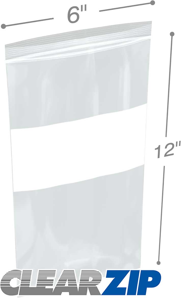 6 x 12 4 mil ClearZip Whiteblock